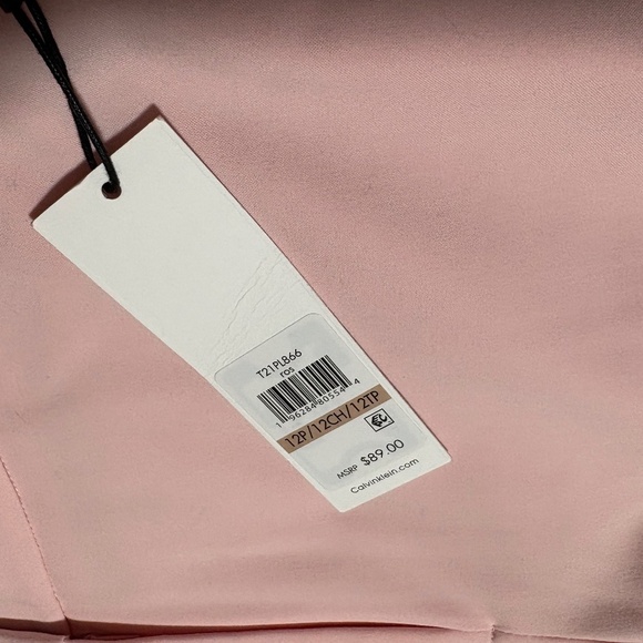 Pink Calvin Klein dress pants/trousers Size 12 Petite ankle length - Picture 3 of 8